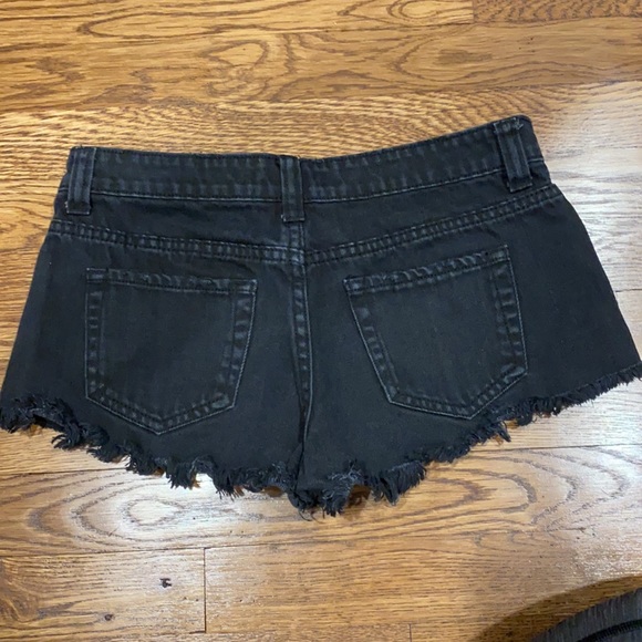 Black Denim Shorts - Picture 3 of 3